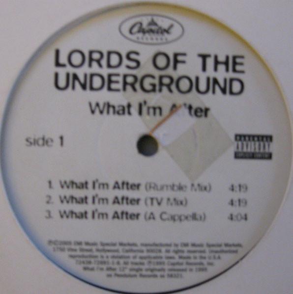 12inch Record LORDS OF THE UNDERGROUND - What I'm After 724387269118 Capitol Records 2005 US Rap & Hip-Hop/R&B Used