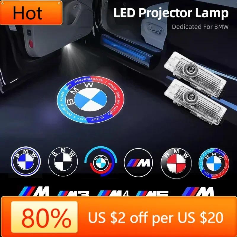 New 2025 For BMW M X3 X5 X6 2pcs Car Door Welcome LED Projector Laser Logo Door Light For BMW 50th Anniversary Edition E90