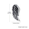 Stainless Steel Jewelry Vintage Devil Wing Man Earrings Angel Wing Feather Stud Gothic Dad Boyfriend Valentine's Day Gift