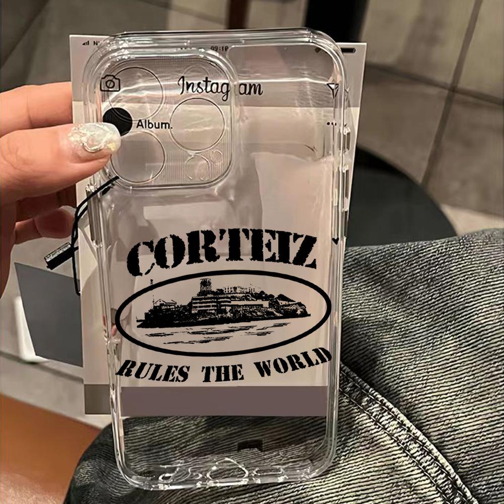 Горячие тренды Чехол для телефона Для c-corteizs iPhone 17 16 16e 15 14 13 12 11 Mini Pro Max X XR XSMax 7 8 Air Plus Прозрачная задняя крышка