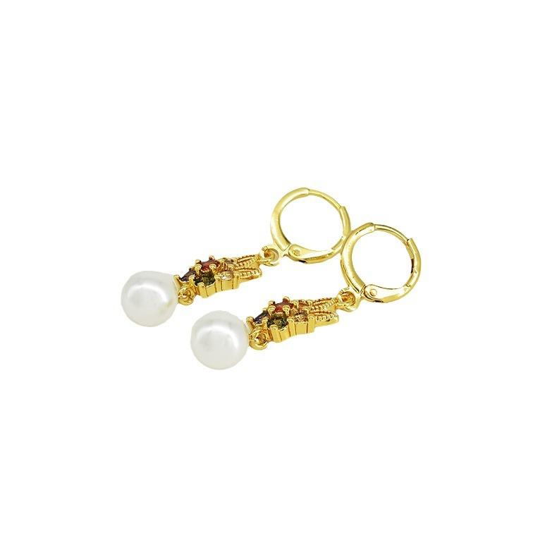 Fashionable Exaggerated Pearl Tassel Earrings For Women Elegant Versatile Face Slimming Drop Earrings Jewelry