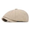 Берет Мужской Осенне-Зимний Теплый Восьмиугольный Кепка Британская Кепка Вперед Кепка Газетчика
