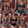 Snakeskin Bikinis High Waist Bikini Set Push Up Biquini Bandeau Women Swimsuit Female Swimwear