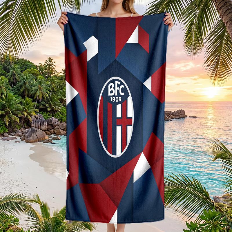 Bologna FC print Quick Dry Beach Towel Microfiber Absorbent Portable Travel Swimming Towel