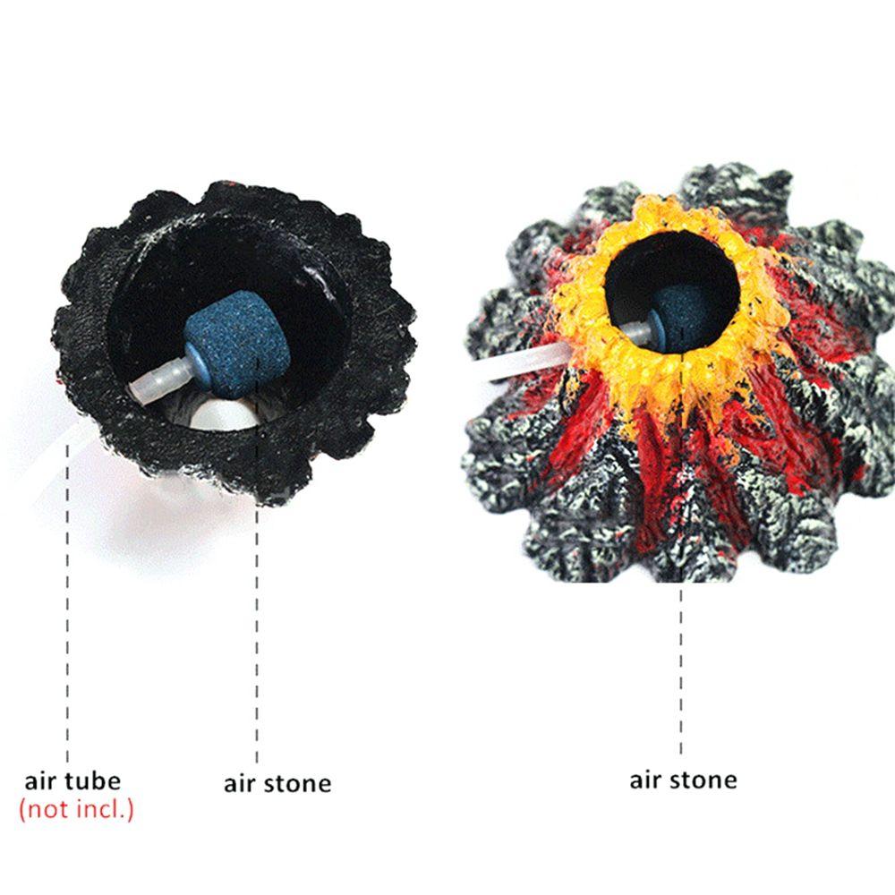 Simulation Volcano Tank Accessories Fish Tank Decor Aquatic Pet Supplies Air Stone Micro-landscape