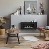 Wall Mounted Bioethanol Fireplace DELTA FLAT Black TÜV