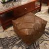 Moroccan PU Leather Pouf Ottoman Futon Footstool Home Tatami Unstuffed Cushion Sofa Bean Bag Ins Living Room Decor Craft