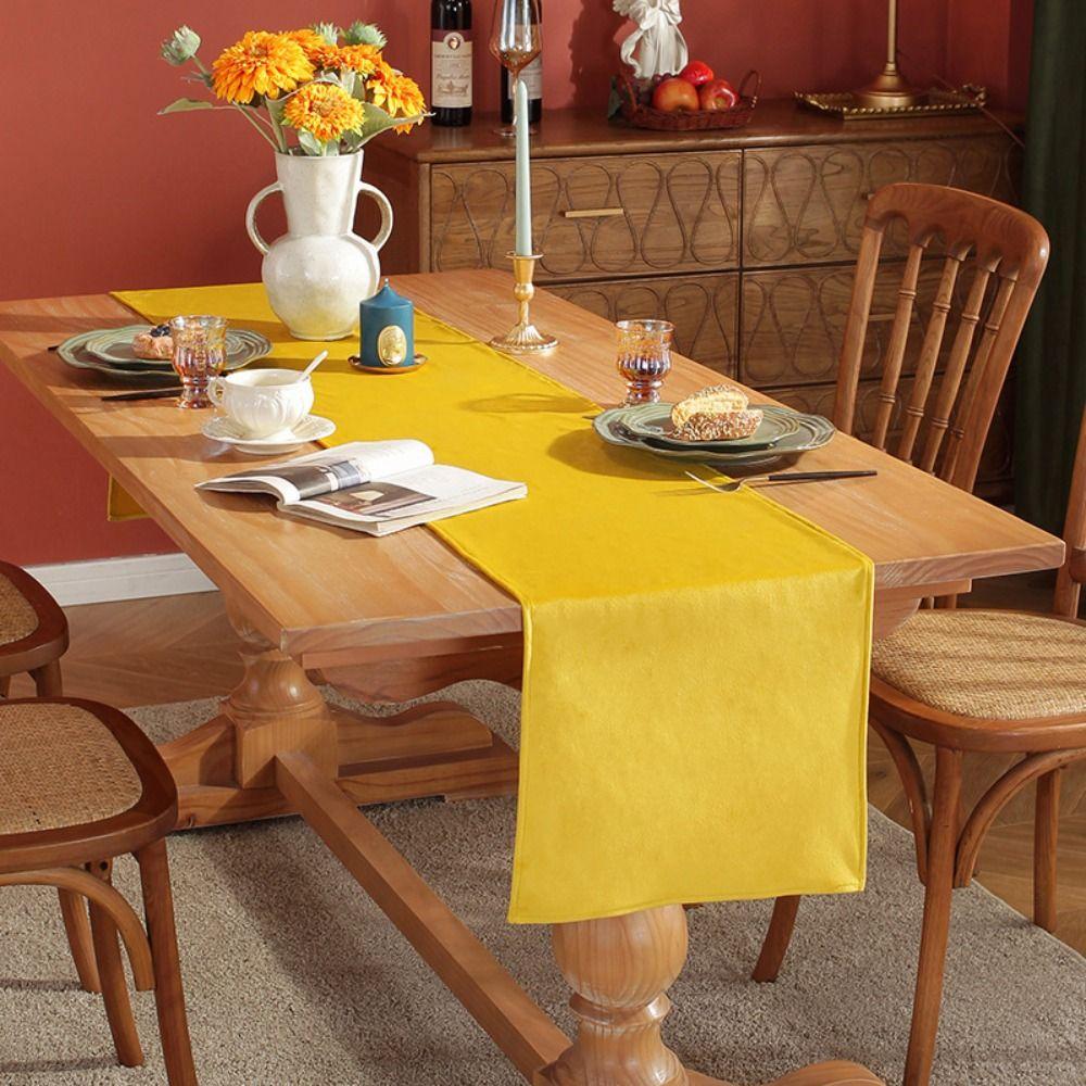 Vintage Velvet Table Runner American Style Table Cover Long Tablecloth Party Decor