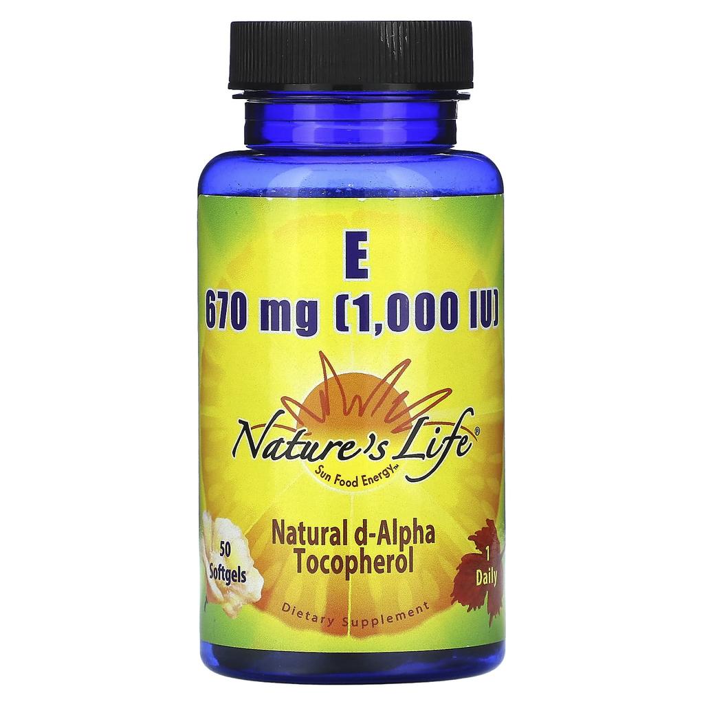 Nature'S Life, Vitamin E, 670Mg(1,000Iu), 50 Softgels