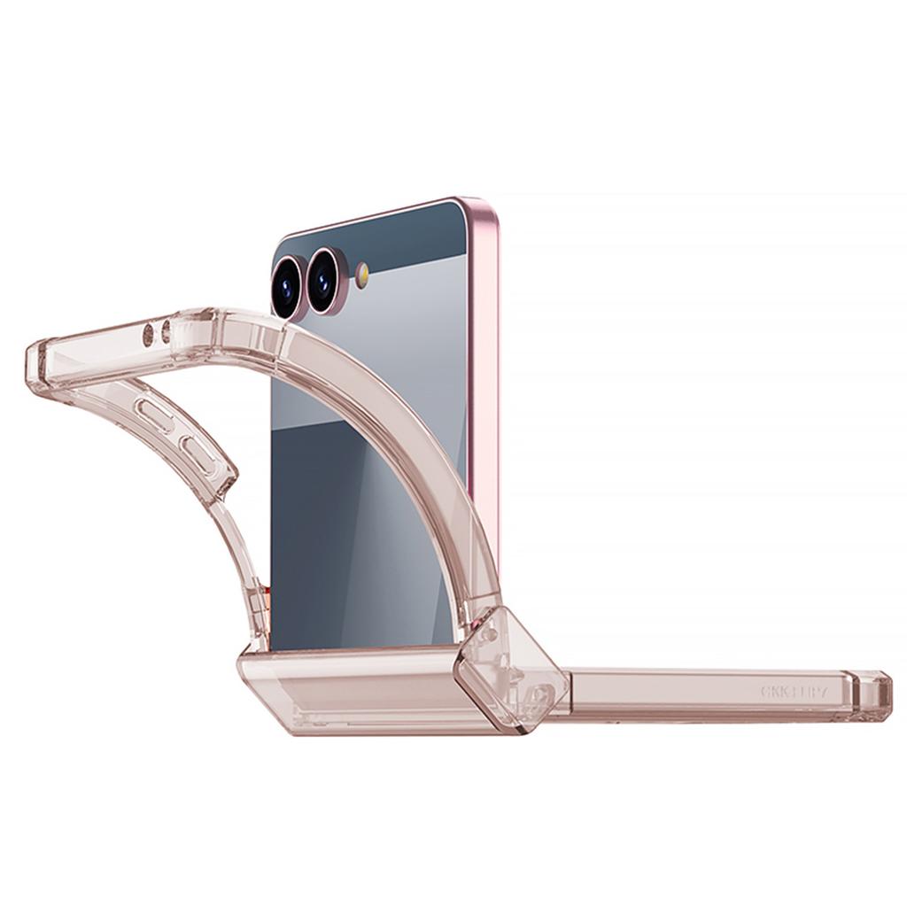 Samsung Zflip7 Mobile Phone Case Transparent Airbag Flip7 Folding Shaft Wireless Charging Full Package Anti Fall