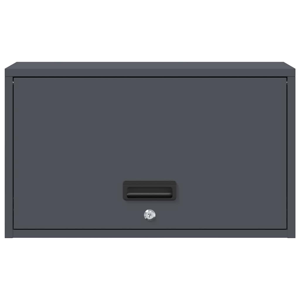 Wall Mounted Garage Cabinet with Gas Spring Door Anthracite