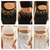 Body Jewelry Metal Body Chain Gold Pearl Tassel Waist Chain Vintage   Beach Accessories