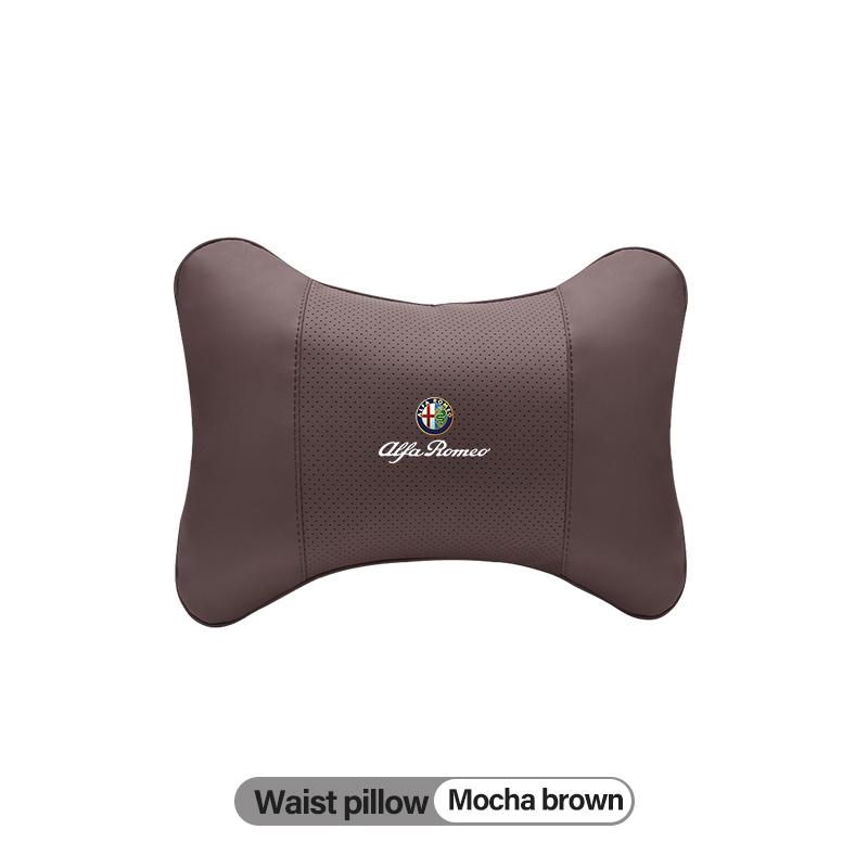 Car Stickers For Alfa Romeo High-quality Leather Car Seat Headrest Memory Foam Comfort Pillow Auto Interior For Alfa Romeo 4C 15