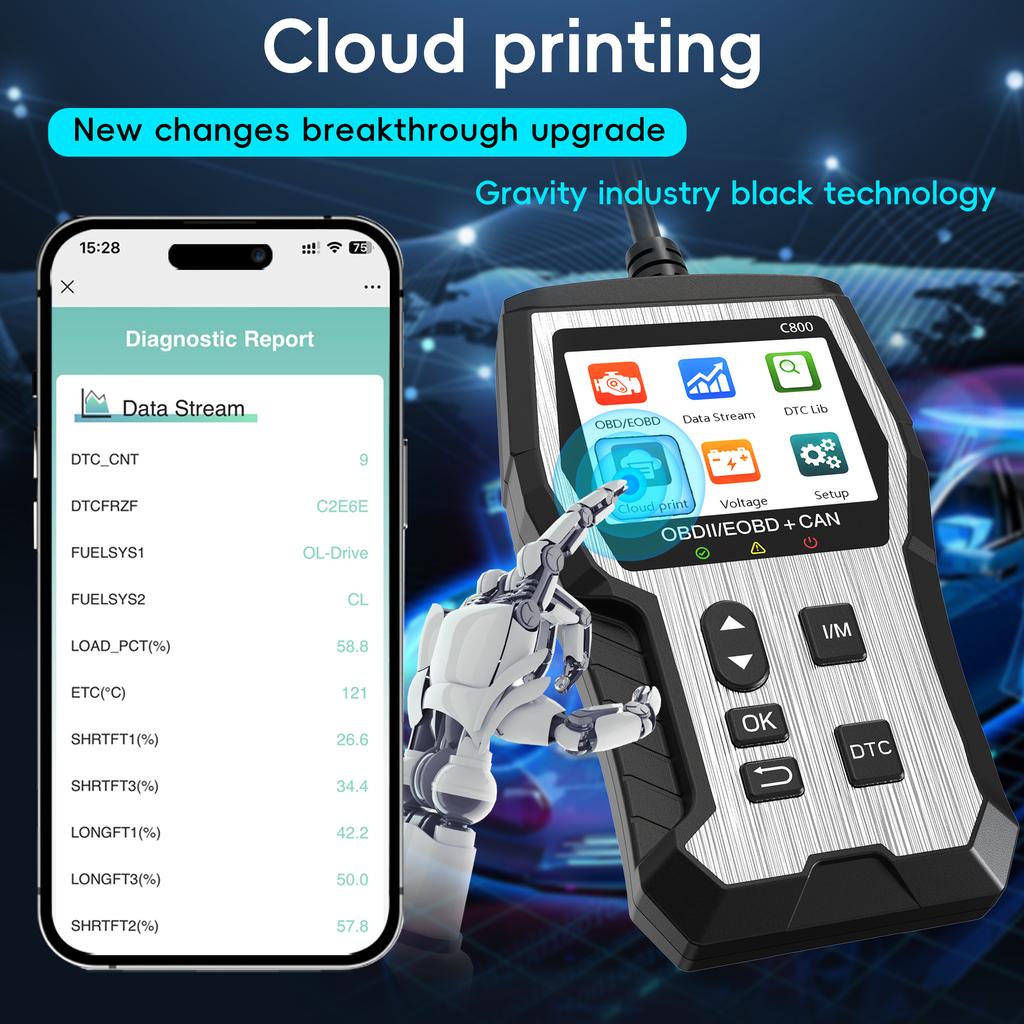 Car OBD2 Scanner Check Engine Fault Code Reader Diagnostic Scan Tool