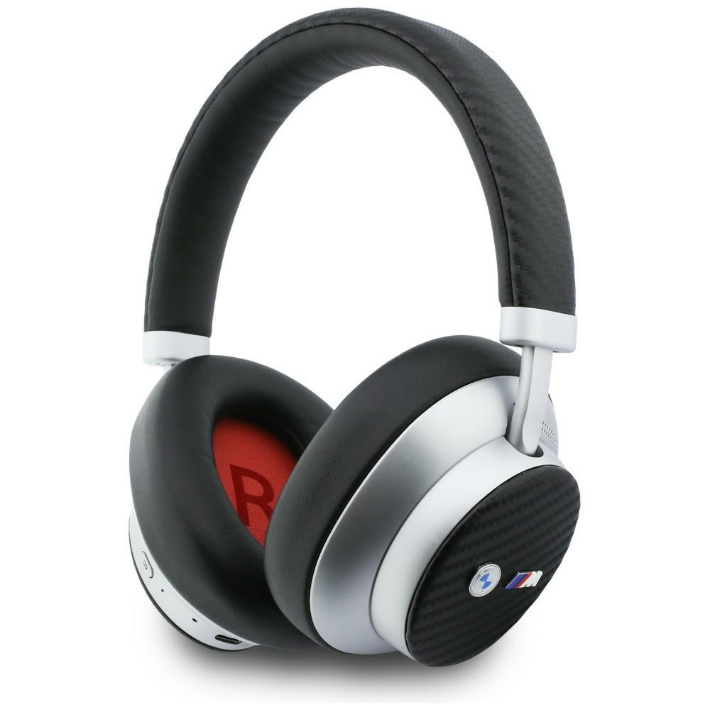 BMW M Carbon Metal Logo Bluetooth ENC Silver On-Ear Headphones