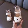 Spring Summer Cut-outs Toddler Girl Shoes Princess Mary Janes Sweet and Cute Polka Dot Student Sandals for Girls Bow H01113