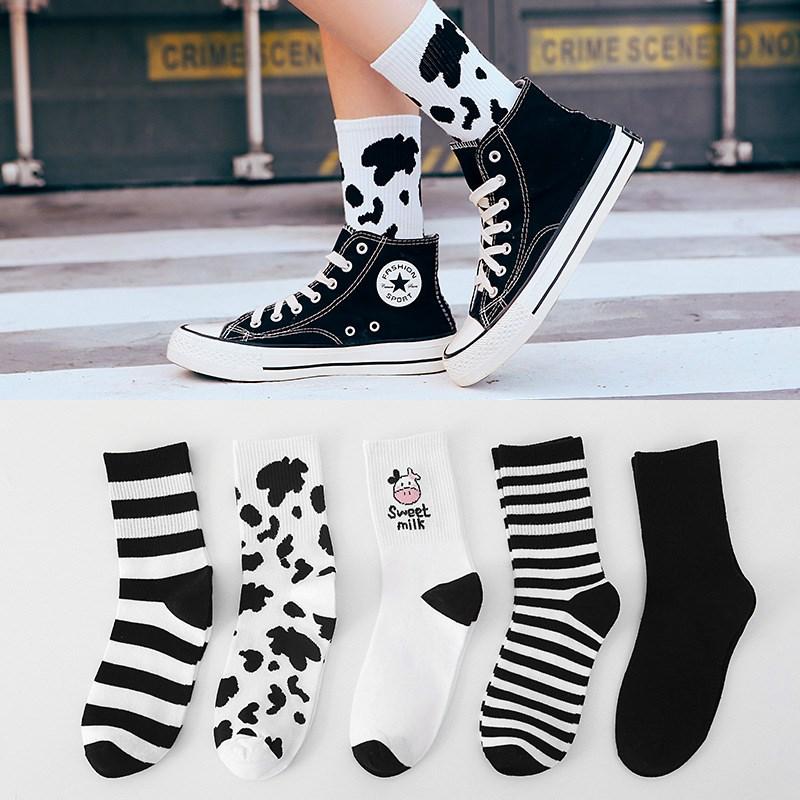 Lolita Skateboard Cotton Socks Women Cute Pattern Hip Hop Crew JK Socks Funny Novelty White Socks Cool Harajuku Designer Socks