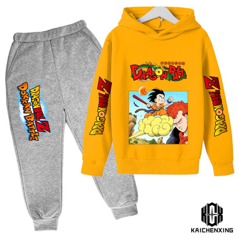 Толстовка с капюшоном в стиле аниме Dragon Ball Z для мальчиков, одежда, детские толстовки, одежда в стиле аниме, толстовка с капюшоном «Гоку», свитшот для девочек, дети от 3 до 14 лет
