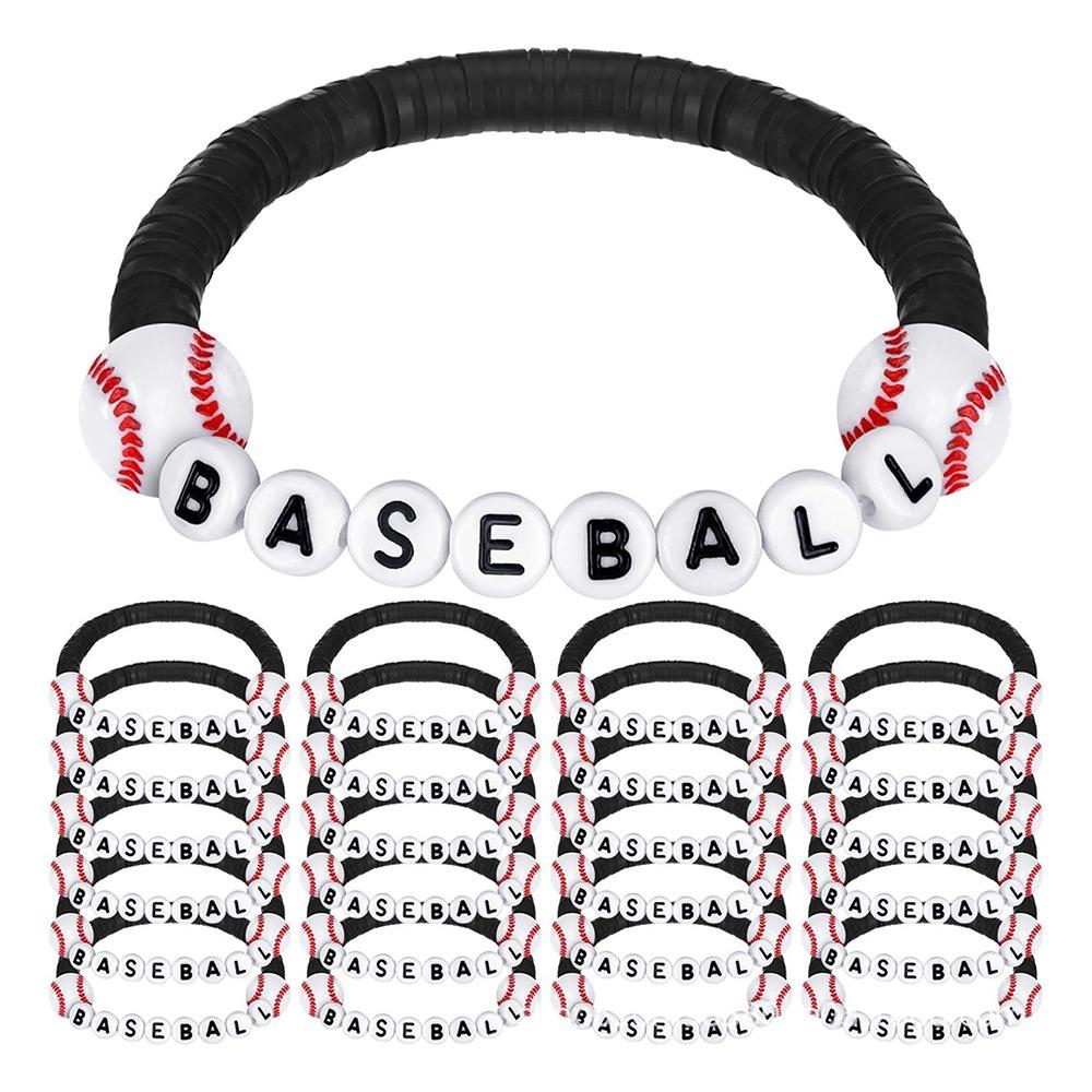 12pcs Casual Wear Football Bracelets Stackable Sports Bracelets Gift Theme Bracelets  Unisex