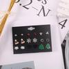 Серьги-пусеты, рождественская серия, снежинка, рождественская шапка, сплав, модные, простые, для женщин