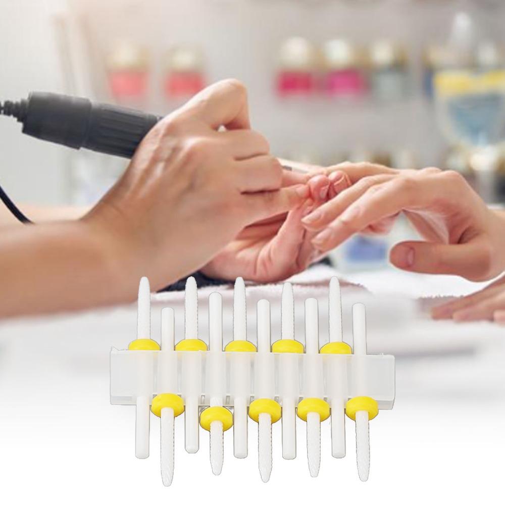 10PCS Gentle Grinding Ceramic Nail Drill Bit Ceramic Nail Drill Bit Gel Polish Removal Bit Nail Art