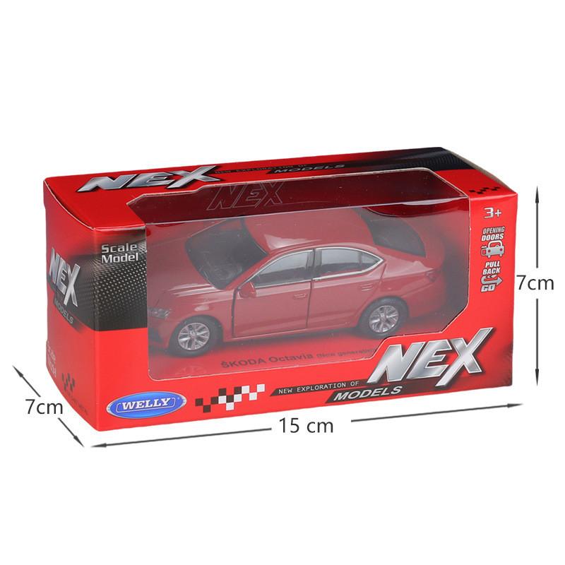 Skoda Octavia Red Alloy Car Model With Opening Doors For Collection Play And