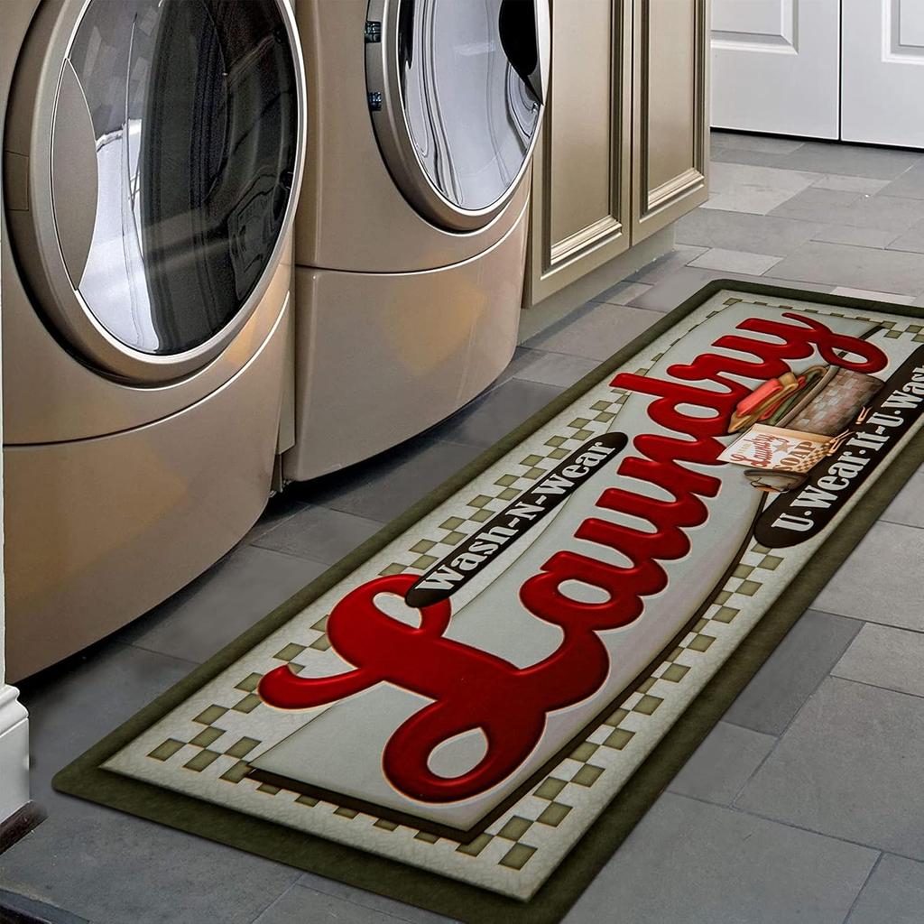 American-Style Kitchen Carpet Laundry Room Non-Slip Floor Mat Hallway Bedroom Long Strip Carpet Home Decoration