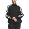 adidas Осень-зима 24, полумолния, серия, логотип, свитер, свободный, длинный рукав, унисекс, толстовка, черный цвет JI6633