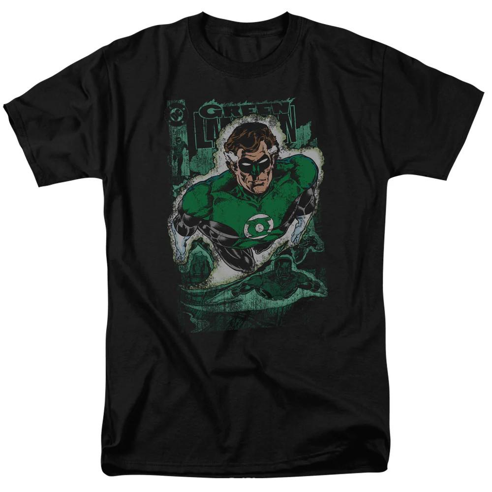 Justice League Of America Green Lantern #1 Distress Mens T Shirt Black