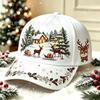 Temu Christmas Baseball Cap Digital Printed Bent Hat American Street Hat Casual Sun Hat