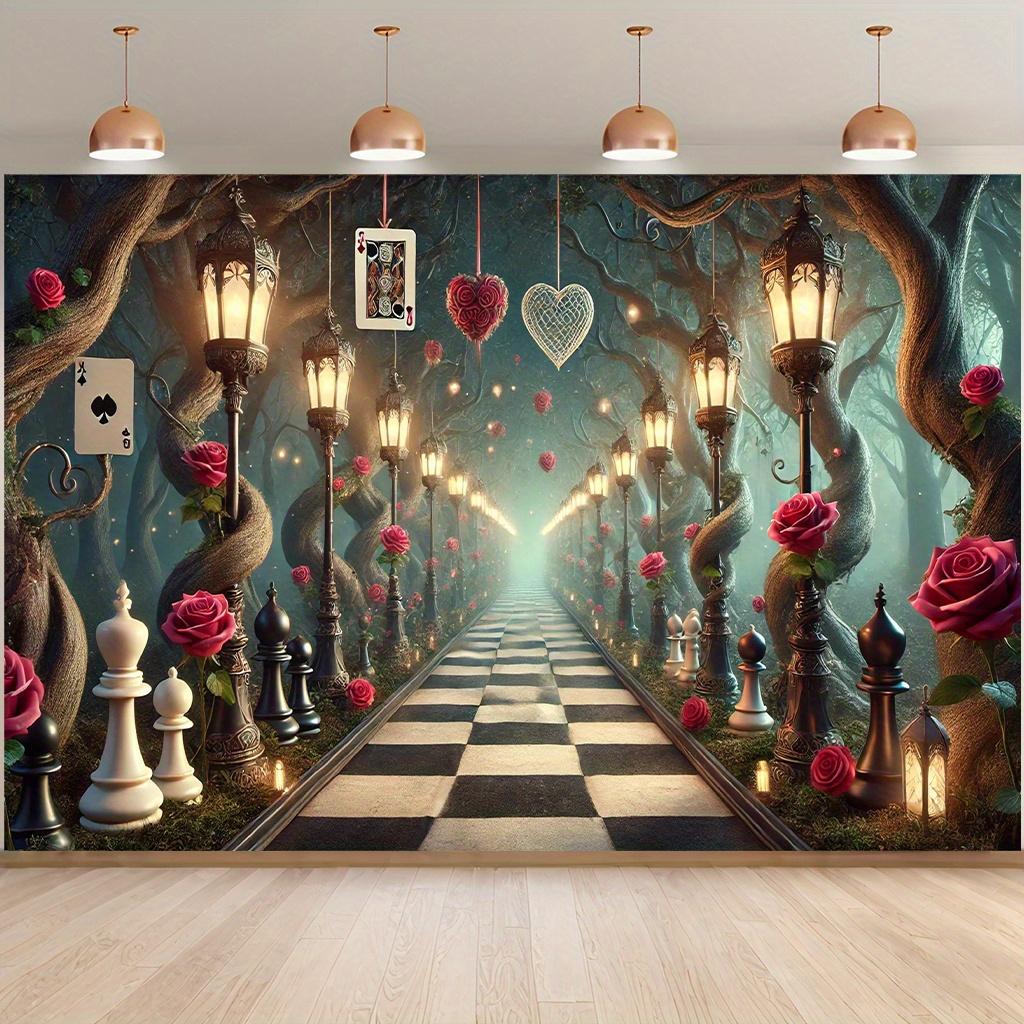 Background fabric, fantasy forest, polyester, home decoration, room decoration, party decoration