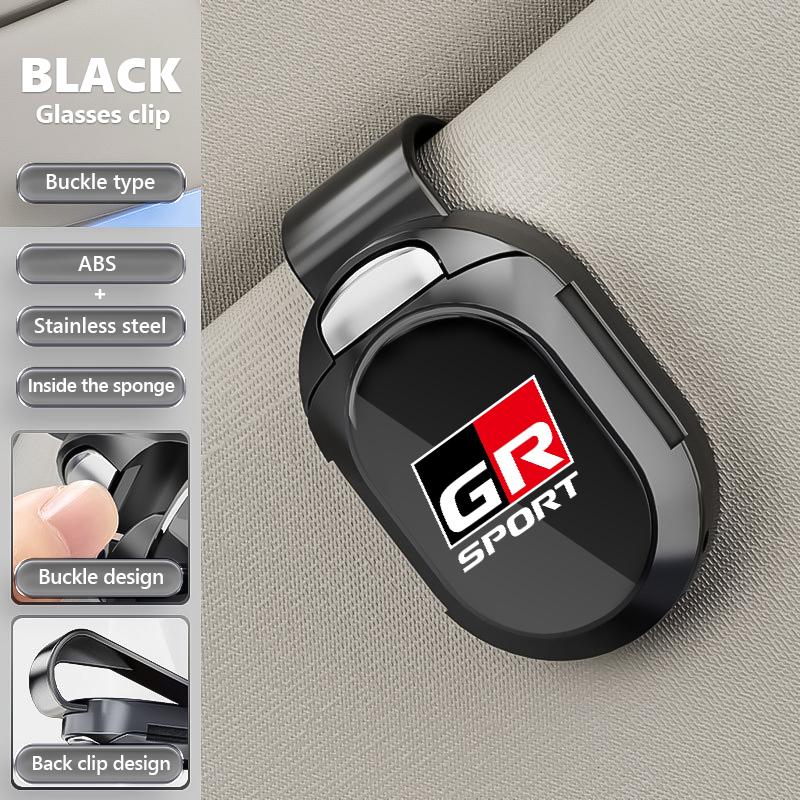 VCA2 Car-Mounted Eyeglass Holder Multi-Functional Sunshade Board Storage For Toyota Gazoo Racing TRD Corolla Yaris Chr Auris Rav4