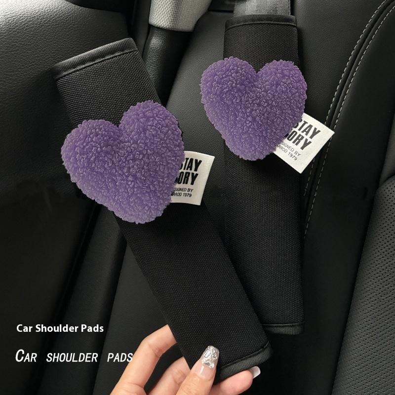 Love Heart Car Styling Seat Belt Cover Soft Chest Protection Car Seatbelt Shoulder Pad Neck Support Cushion Safety Belt Pad