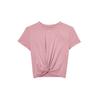 Dri-Fit Classic Twist One Series Дофаминовый стиль Однотонная Быстросохнущая Удобная Футболка с принтом логотипа с коротким рукавом Стандартная Женские топы HJ1055-699