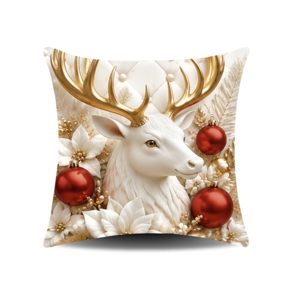 Detachable Soft Christmas Pillow Covers Washable Christmas Themed Pillow Case Sofa House Room