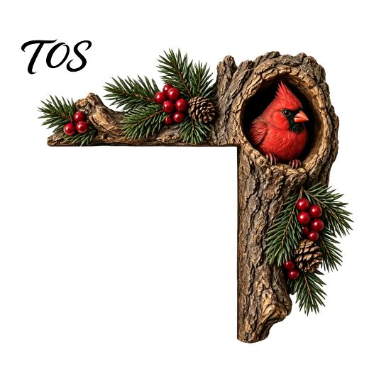 Whimsical Home Entryway Decor Chipmunk Tree Hollow Door Topper, Squirrel Owl Wooden Frame Sign, Decorative Hole Ornament Animals Corner Ornament,