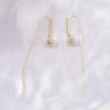 Tiktok Same Super Flash Set Diamond Ball Ear Line Женские индивидуальные крутые стильные длинные серьги High Sense Роскошные серьги Tide