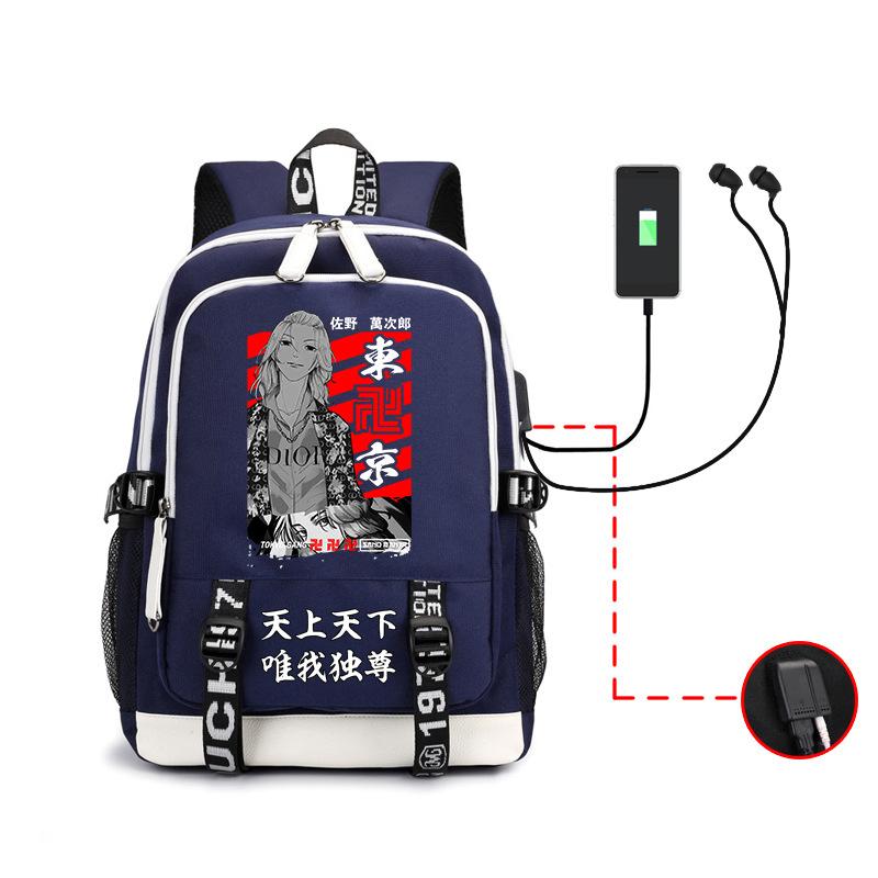 Аниме, Мстители, Сано Мандзиро Модный Рюкзак USB Большой Вместимости
