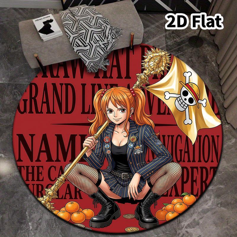 One Piece Round Area Rug Carpet Rug For Living Room Bedroom Sofa Playroom Decor Nonslip Floor Mat