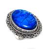 Blue Triplet Opal Handmade 925 Sterling Silver Jewelry Ring Size 9 I9h50