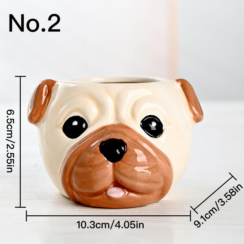 Милый щенок цветочный горшок сочный горшок керамический горшок для домашнего декора украшение для рабочего стола бонсай горшок для украшения сада