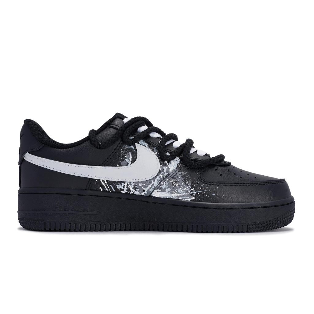 Nike Nike Air Force 1 Нескользящие Износостойкие Низкие Кеды для Скейтборда Унисекс Черный Белый Серый CW2288-001(Team80-S-BOX)
