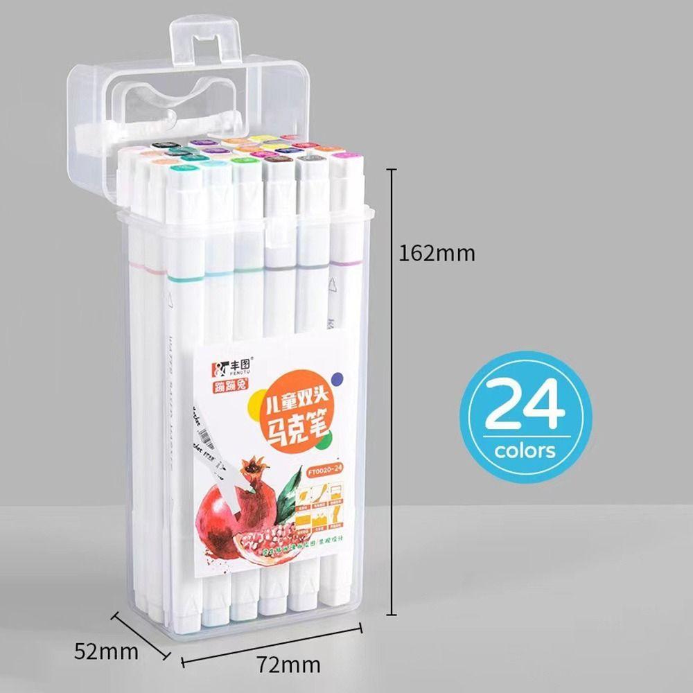 12-48 Colors Comic Sketch Marker Supplies Stationery Paint Manga Brush Art Marker  Children