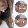 Fine Jewelry Women Earring Fashion Star Pentacle Earrings Simple Gold Silver Earing Jewelry Gift