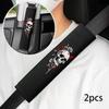2PCS Skull Pattern Car Shoulder Protection Belt Car Safety Belt Protective Cover Soft and Comfortable Shoulder Protection Cover
