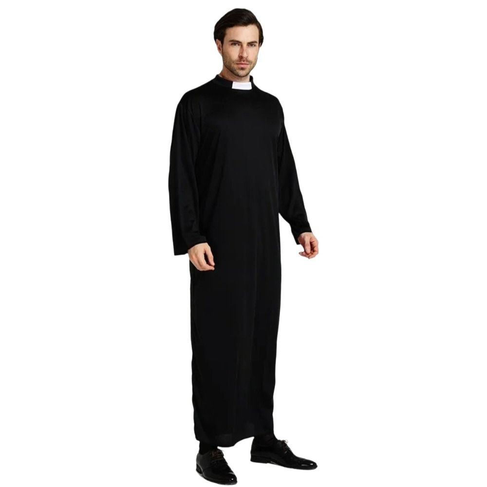 Black Father's Clothing Adult Size Cosplay Costume Gothic Style Nun Costume  Cosplay Events
