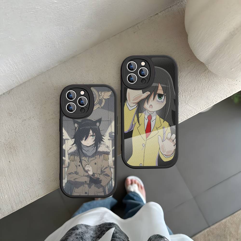 Watamote K-Kuroki T-Tomoko Кожаный Чехол Для Телефона На IPhone 16 15 14 13 12 11 Pro Max Plus Ударопрочный Чехол