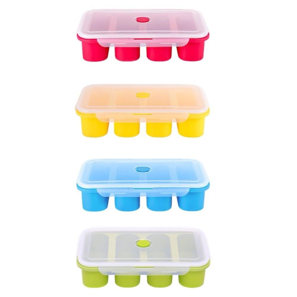 With Lid Freezer Soup Tray Silicone Food Meal Molds Multipurpose Soup Ice Cube Molds Soup Storage