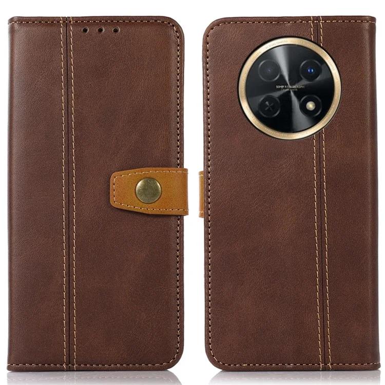 Для Huawei nova Y91 4G / Enjoy 60X Защитный чехол для телефона с текстурой теленка Кожаный кошелек-подставка