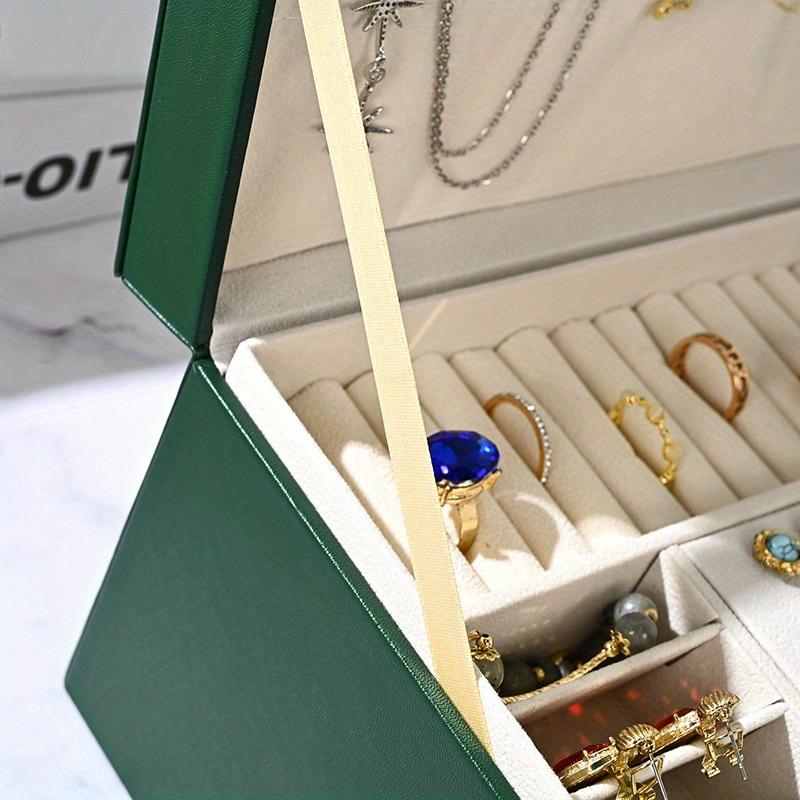 3-layer Drawer Type Jewelry Storage Box, Desktop Lockable Finishing Storage Container For Jewelry Earrings Rings Necklaces Bracelets Pendants